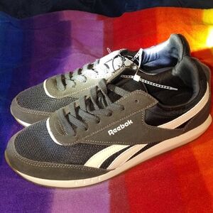 Reebok Men's DarkGray and White Retro Trainer Sneakers